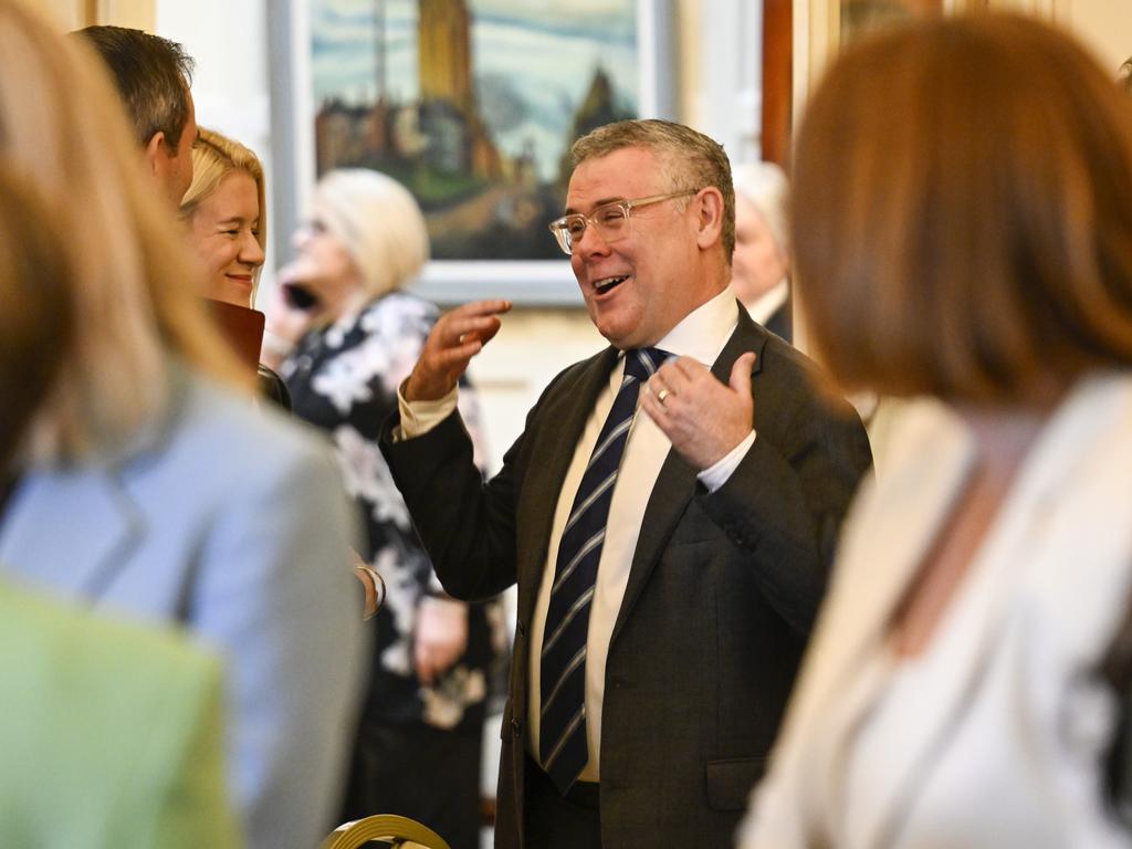 Murray Watt at the swearing-in ceremony at Government House, Canberra. Picture: NewsWire / Martin Ollman