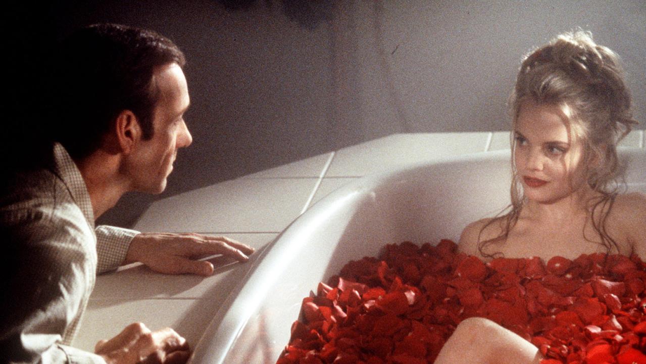 Kevin Spacey with Mena Suvari in American Beauty.