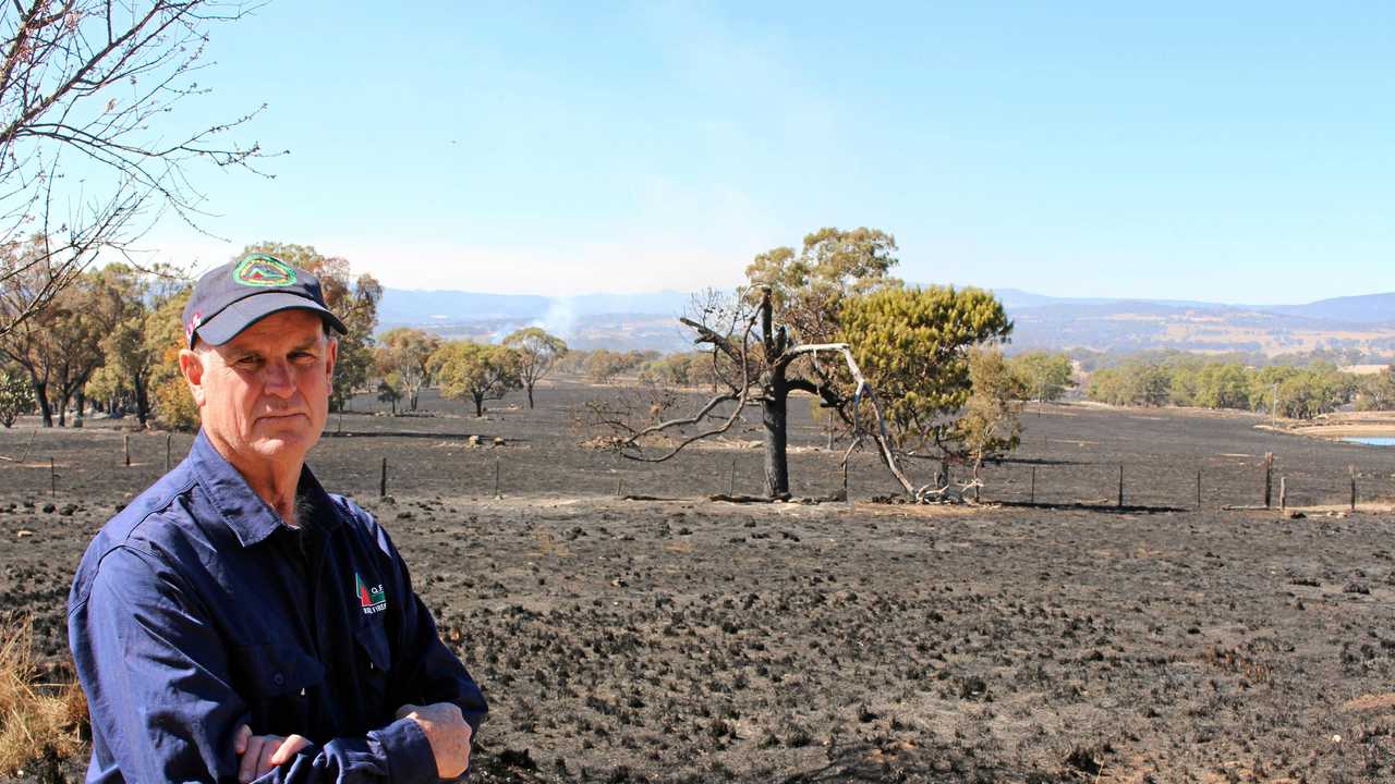 WIND FORCE: Rural Fire Brigade Secretary James Massey said high wind speeds were what caused the fire to travel so far. Picture: Liana Walker