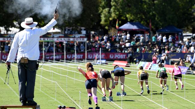 Athletes of all ages compete at Stawell over the Easter long weekend. Picture: AAP