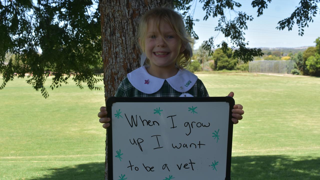 My First Year - Lutheran School Wagga Wagga students say what they would like to be when they grow up. Picture: Sam Turner