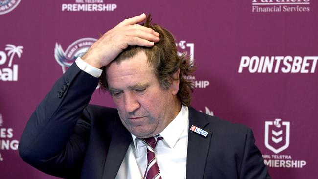 Des Hasler has strong bonds with a number of Sea Eagles players, but Manly coach Anthony Seibold isn’t worried about them being poached. Picture: NRL Photos