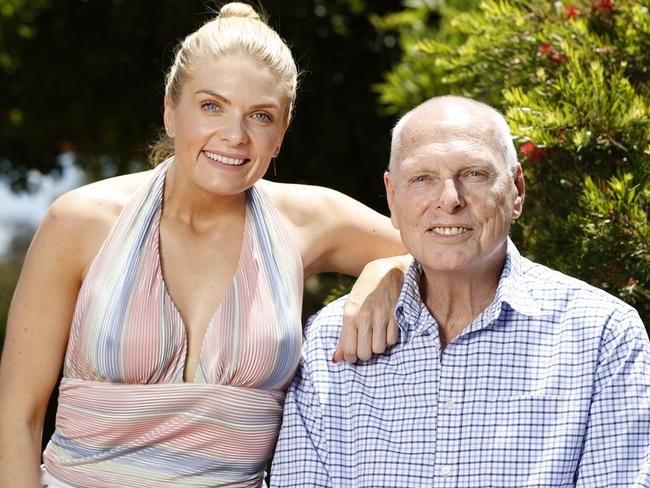 Erin Molan with her father Jim Molan in 2021. Picture: Jonathan Ng