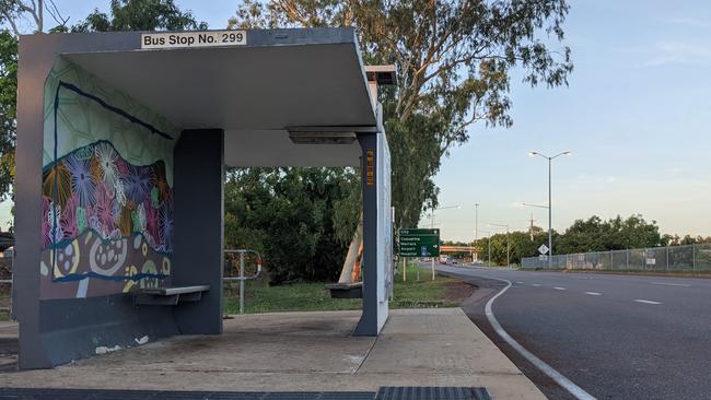 A 57-year-old woman has died at the scene of a pedestrian and bus crash on the Stuart Highway in The Narrows on Monday, November 22. Picture: Zizi Averill.