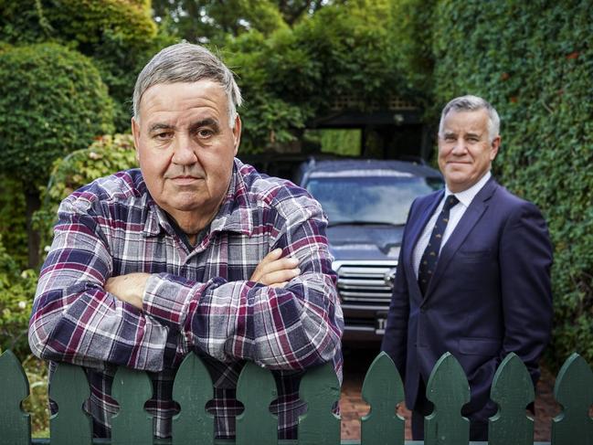 Peter Franzon has had a legal win over south east freeway fines (and with lawyer John Lewis of Lindbloms Lawyers), pictured at home Saturday April 4, 2020 - pic AAP/MIKE BURTON