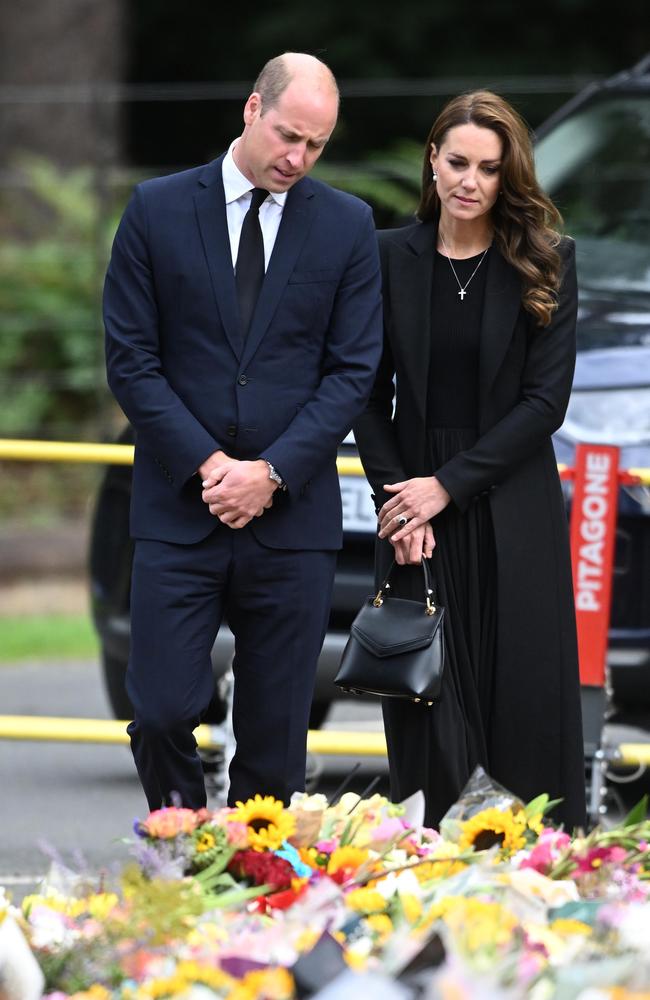 In 2022, they placed floral tributes for Queen Elizabeth II at Sandringham. Picture: Samir Hussein/WireImage