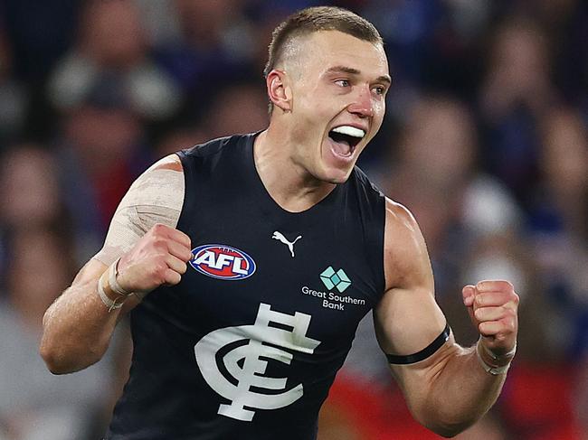 Patrick Cripps produced another mammoth performance for the Blues. Picture: Michael Klein