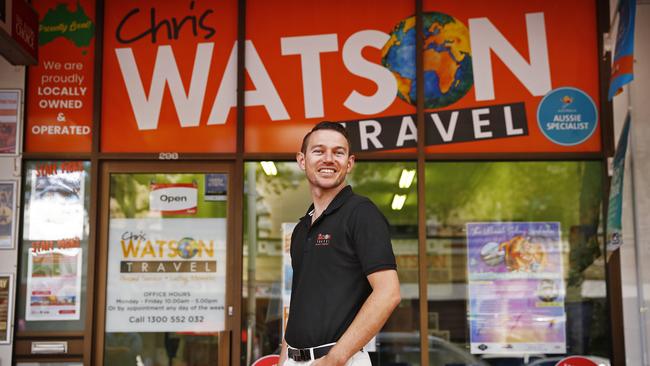 Tamworth travel agent Chris Watson is back at square one after the Omicron outbreak shook travellers’ confidence. Picture: Sam Ruttyn