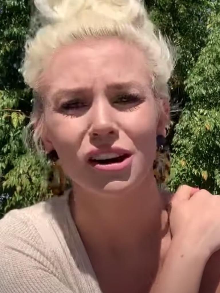 Courtney Stodden in a new video message to Chrissy Teigen.