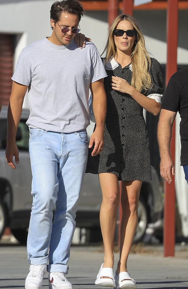 Margot Robbie was spotted in Byron Bay with her husband Tom Ackerley. Picture: MEDIA MODE