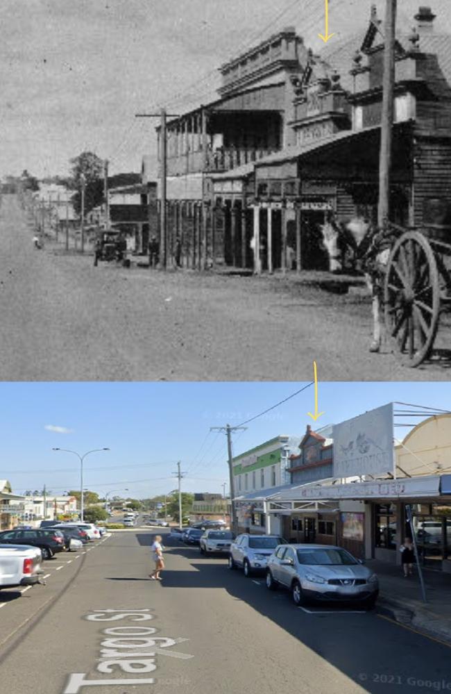 Then and now: Bundaberg’s old Victoria Hall has been slated for demolition after the Bundaberg Regional Council approved a material change of use application last month. Image: supplied