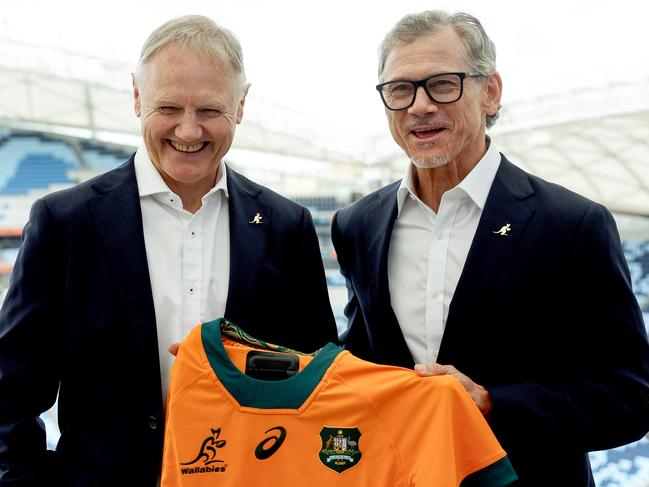 Joe Schmidt and Les Kiss. Picture: Saeed Khan / AFP