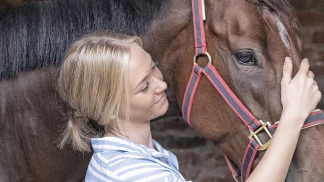 Grafton apprentice jockey Leah Kilner with top stable runner She’s Choosie.