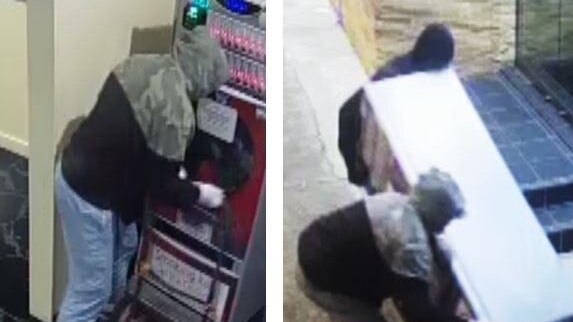 Masked men stole a cigarette machine from the Mattara Hotel at Charlestown on June 17. Picture: NSW Police.