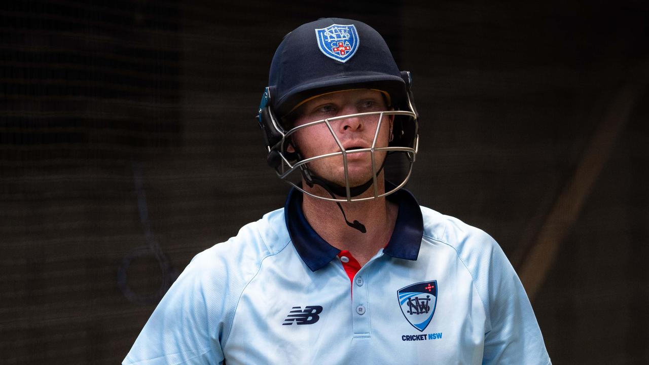 Australian batting superstar Steve Smith at training for NSW.Photo: Tom Parrish