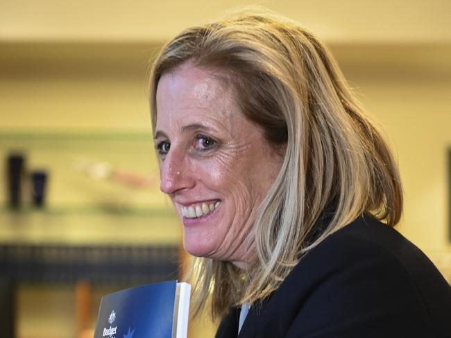 CANBERRA, AUSTRALIA - MAY 8: Finance Minister Katy Gallagher in the PM's office at Parliament House in Canberra.. Picture: NCA NewsWire / Martin Ollman