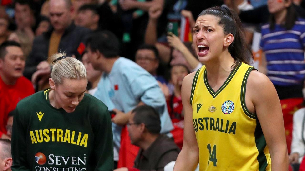 Marianna Tolo reacts to Australia’s defeat.