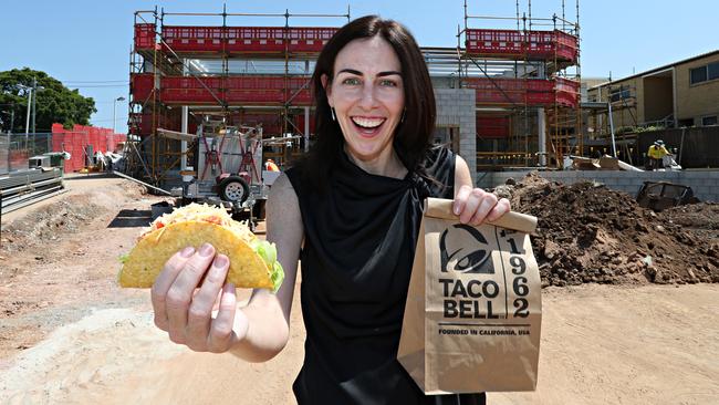 Collins Foods’ Paula Nelson at the new Taco Bell site in Annerley, Brisbane. Picture: Annette Dew