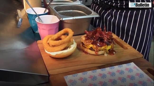 Peanut butter and jelly burger at Milky Lane Surfers Paradise