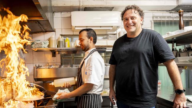 SYDNEY, AUSTRALIA - NCA NewsWirePhotos - Wednesday, 27 March 2024:ITALIAN RESTAURANT WARSL-R Chef Fafouz and Joe Rechichi, owner of Da Vinci's Italian Restaurant and Andiamo Trattoria in Summer Hill.Picture: NCA NewsWire  / Monique Harmer