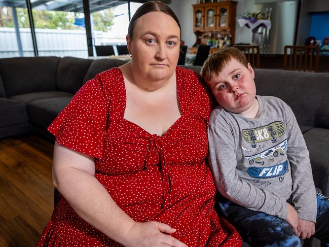 10-yr-old Jayden Stuart  who has  muscular dystrophy that has been denied a wheelchair on the NDIS because it is "not value for money". Picture: Jake Nowakowski