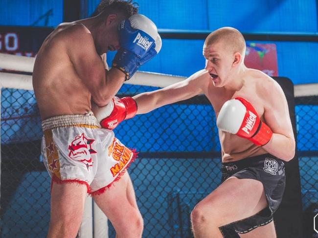 Tasmania Muay Thai athlete Billy Gibbon is heading to Thailand to grow his craft in the ring as he chases to become Australia’s best Muay Thai athlete. Picture: Dogs of War Combat Sports