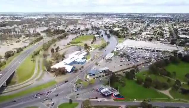 Barwon River flooding in Geelong on October 15, 2022