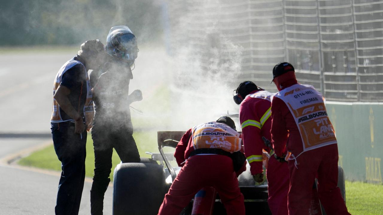 Dumpster fire. Photo by Simon Baker / POOL / AFP.