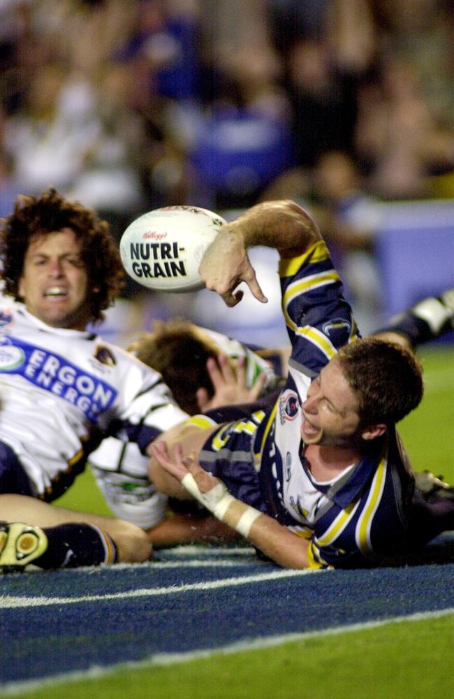 David Myles scoring the only try in the game. Picture: Stewart Mclean