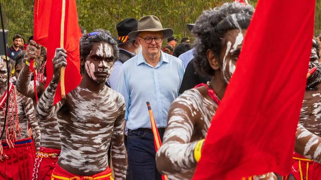 Prime Minister Anthony Albanese at the Garma Festival in Arnhem Land last year. Picture: Tamati Smith/Getty Images