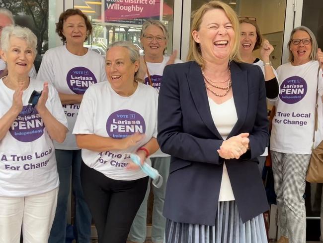 Despite the loss, Ms Penn and her supporters celebrated what they achieved