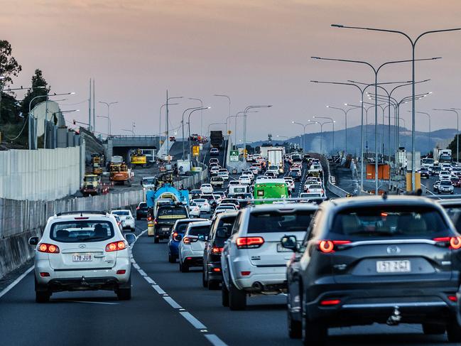 Generic M1 Pacific Motorway traffic leaving Brisbane towards the Gold Coast.Picture: Nigel Hallett