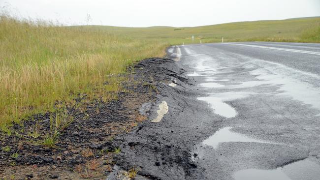 Water pools and then seeps into cracks on deformed and rutted roads, destroying its foundations.