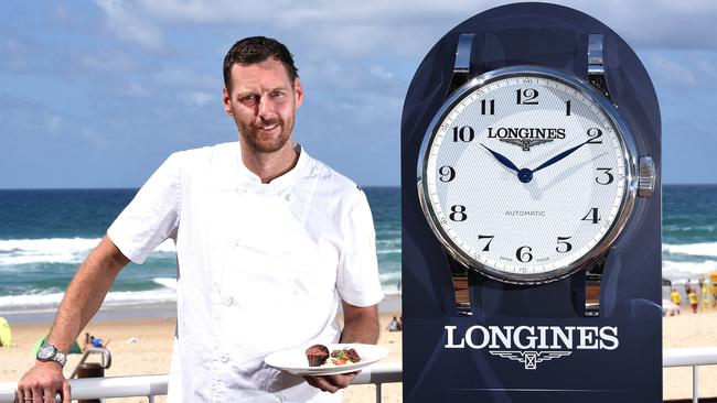 Chef Aaron Teece is behind the unique menu at the Longines Record Club at the Commonwealth Games. Picture: AAP/John Gass