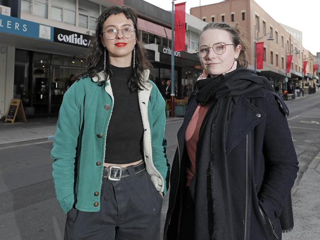 Ruby Keady, of Melbourne, left, and Yasmin Donnelly, of Hobart. Picture: PATRICK GEE