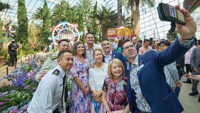 Toowoomba mayor Geoff McDonald led a council delegation to Singapore to witness the opening of the Toowoomba Carnival of Flowers display.