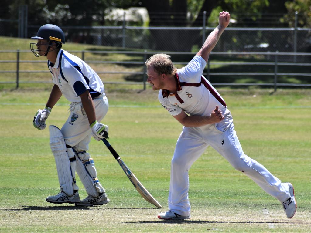 Shannon Connor bowls for Clarence River in the North Coast Cricket Council North Coast Premier League One-Day clash between Clarence River and Harwood at McKittrick Park on Sunday, 15th November, 2020. Photo Bill North / The Daily Examiner