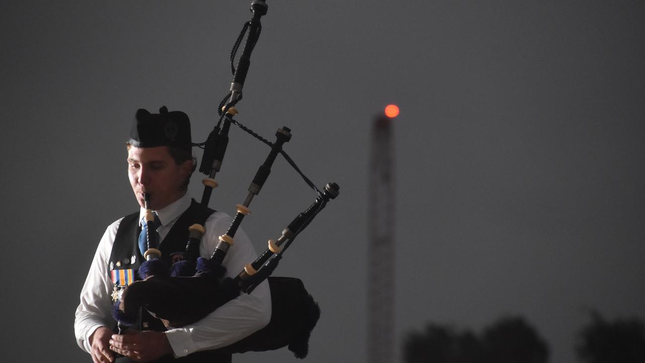 Mackay Anzac Day 2022 – Harrison Lamb at the Half Tide Dawn Service. Picture: Lillian Watkins