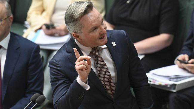 CANBERRA, AUSTRALIA, NewsWire Photos. AUGUST 1, 2023: Climate Change and Energy Chris Bowen during Question Time at Parliament House in Canberra. Picture: NCA NewsWire / Martin Ollman