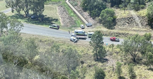 RACQ CapRescue tweeted a photo of the motor vehicle accident near Theodore.