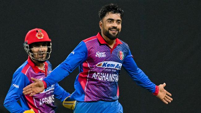 Afghanistan spinner Rashid Khan. (Photo by Ishara S. KODIKARA / AFP)