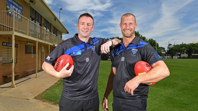 Adam Jeffries will step down as coach of Unley Mercedes with former Crow Scott Thompson to take over. Picture: Tom Huntley