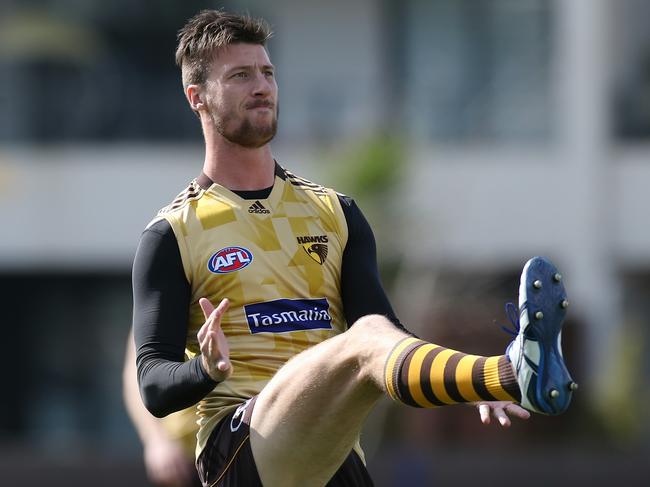 Fitzpatrick training with the Hawks. Picture: Wayne Ludbey