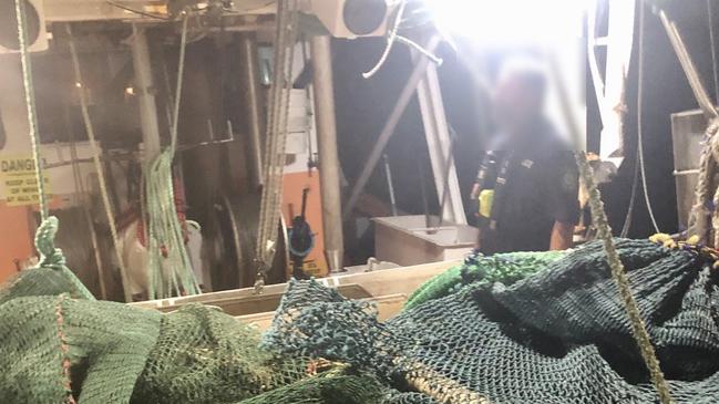 The Gold Coast-based prawn trawler was allegedly caught illegally fishing in NSW waters off Kingscliff by officers from the NSW Department of Primary Industries and NSW Police Marine Area Command.