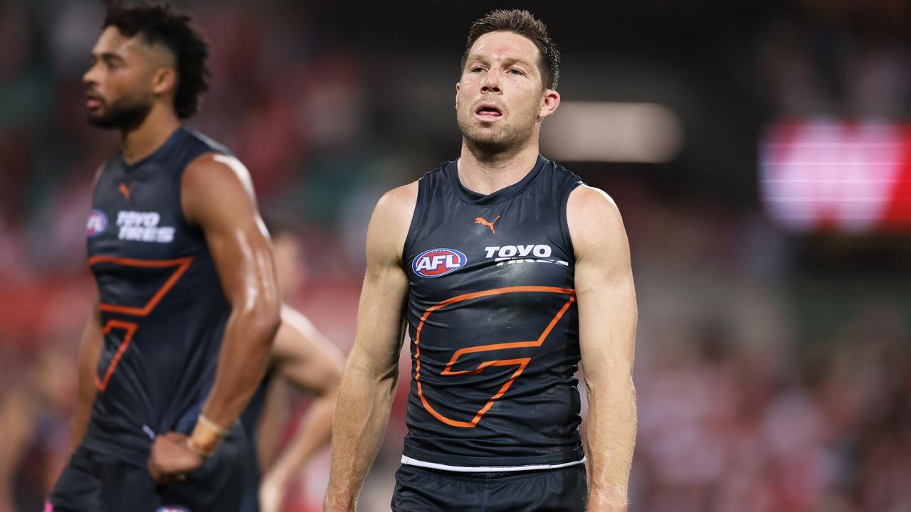 Toby Greene reportedly attended the GWS Giants Mad Monday event dressed as Raygun. Photo by Matt King/AFL Photos/via Getty Images.