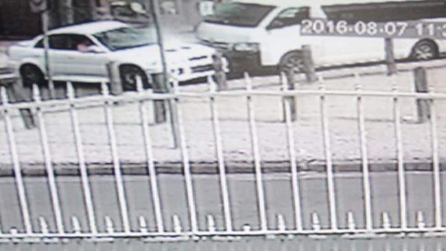 Confronting... CCTV footage of the crash.