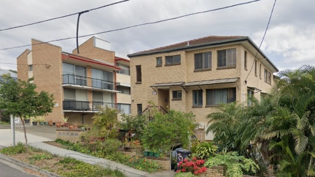 An older-style brick unit block in Crowther St, West End. Cr Sri says such buildings could be converted into expensive five-storey projects if 5 Dudley St is approved.