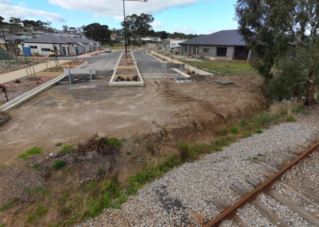 Photos of the unfinished Heysen Boulevard. Picture: Dronie Ward