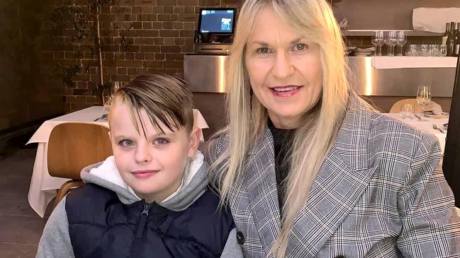 Tristian Frahm with his grandmother, Samantha Skerritt, who said Tristian was “wise and kind beyond his years, with a heart so big he touched everyone around him”.