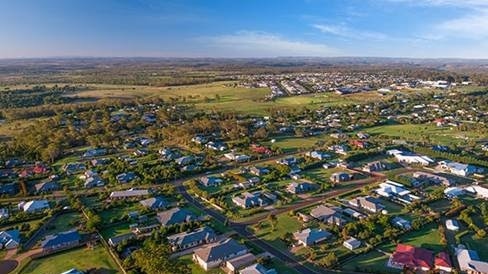 An aerial view of a housing estate in Toowoomba. Photo: Toowoomba Regional Council.